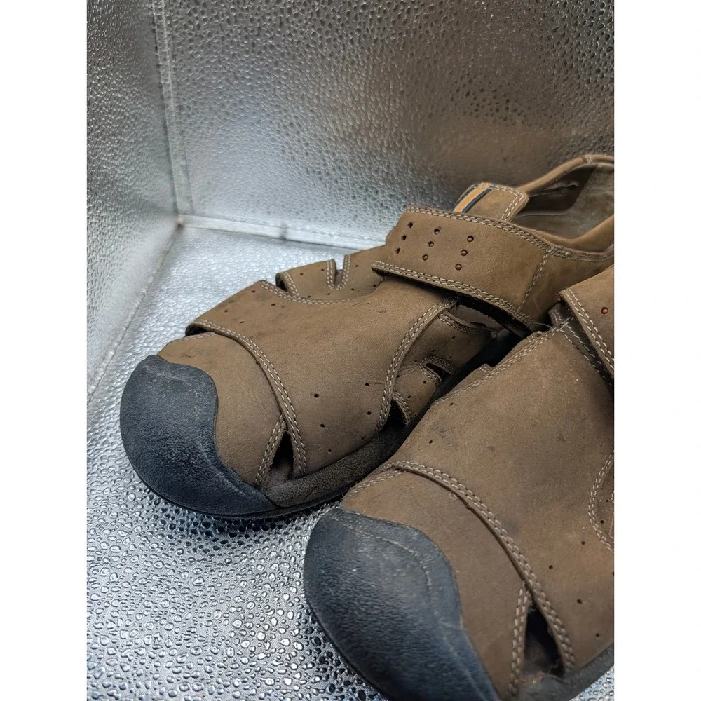 Everest Mens Brown Waterproof Hiking Sandals Closed Toe Fisherman Size 10M